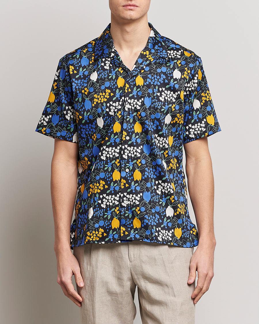 Herre | Skjorter | Gitman Vintage | Tulip Fields Camp Shirt Blue