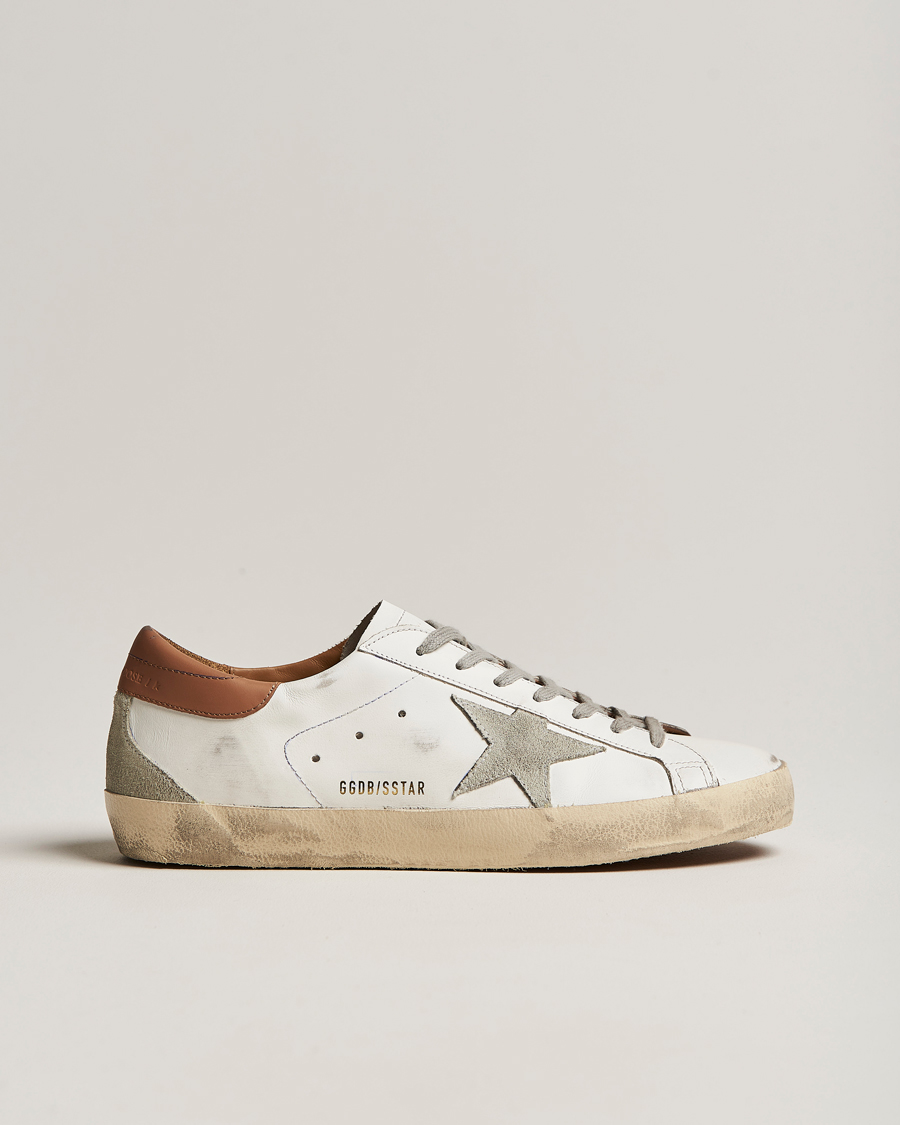 Herre | Golden Goose Deluxe Brand Super-Star Sneakers White/Brown | Golden Goose | Deluxe Brand Super-Star Sneakers White/Brown