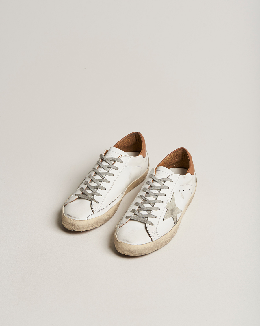 Herre | Golden Goose Deluxe Brand Super-Star Sneakers White/Brown | Golden Goose | Deluxe Brand Super-Star Sneakers White/Brown