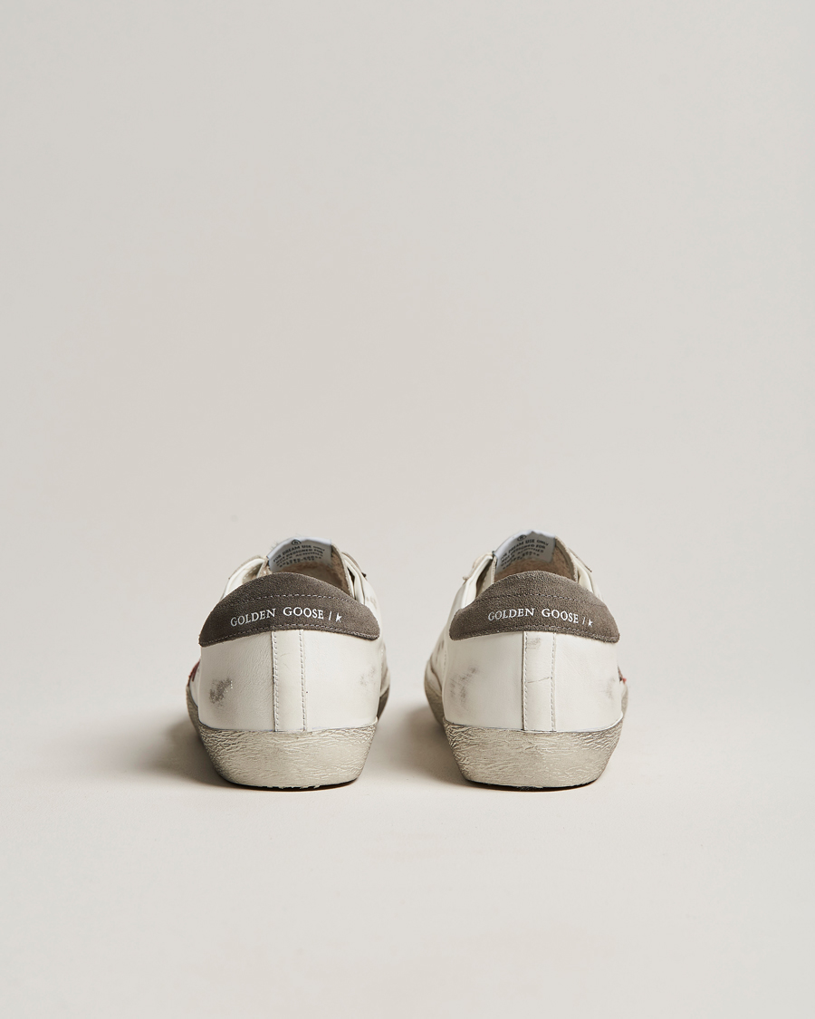 Herre | Golden Goose Deluxe Brand Super-Star Sneakers White/Red | Golden Goose | Deluxe Brand Super-Star Sneakers White/Red