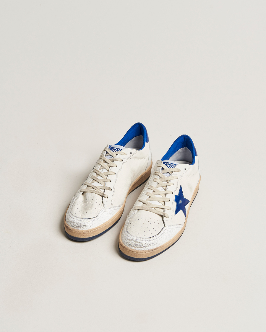 Herre | Golden Goose Deluxe Brand Ball Star Sneakers White/Blue | Golden Goose | Deluxe Brand Ball Star Sneakers White/Blue