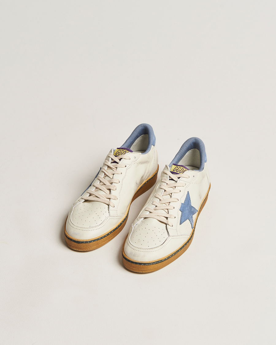Herre | Hvide sneakers | Golden Goose Deluxe Brand | Ball Star Sneakers White/Powder Blue