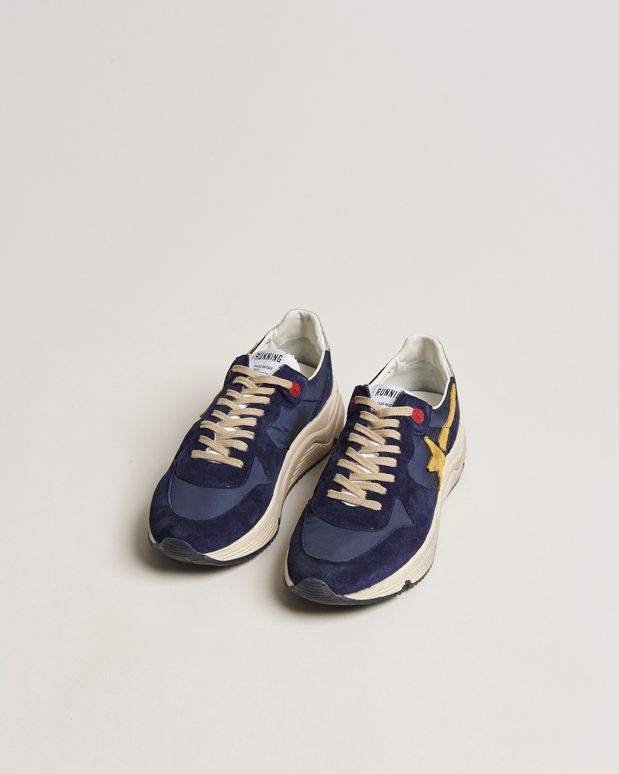 Herre | Golden Goose Deluxe Brand Running Sole Sneakers Navy/Mustard | Golden Goose | Deluxe Brand Running Sole Sneakers Navy/Mustard