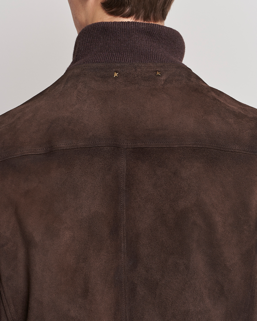 Herre | Jakker | Golden Goose | Deluxe Brand Soft Suede Jacket Dark Brown Suede