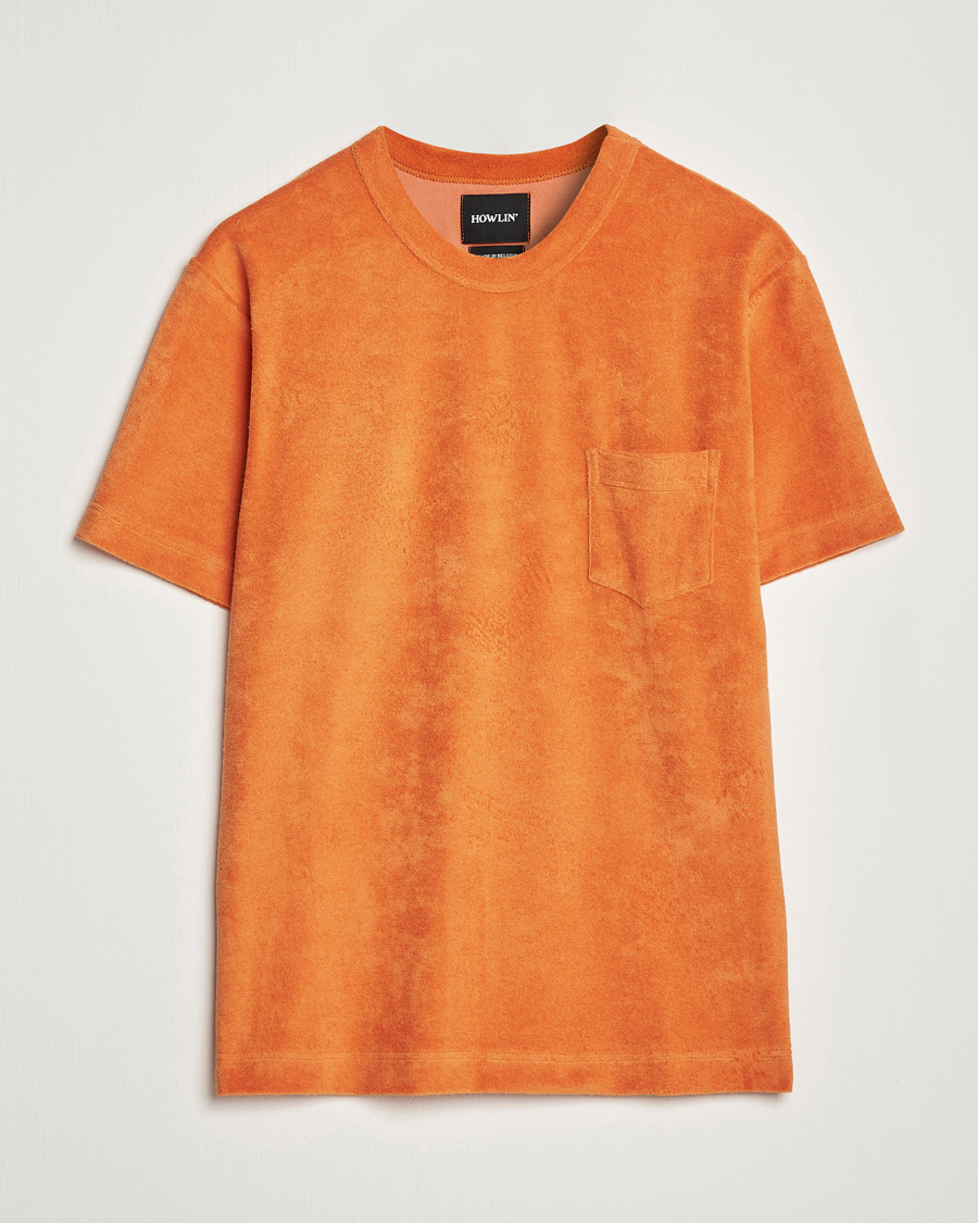 Herre | T-Shirts | Howlin' | Fons Cotton Blend Terry Pocket Tee Tangerine Dream