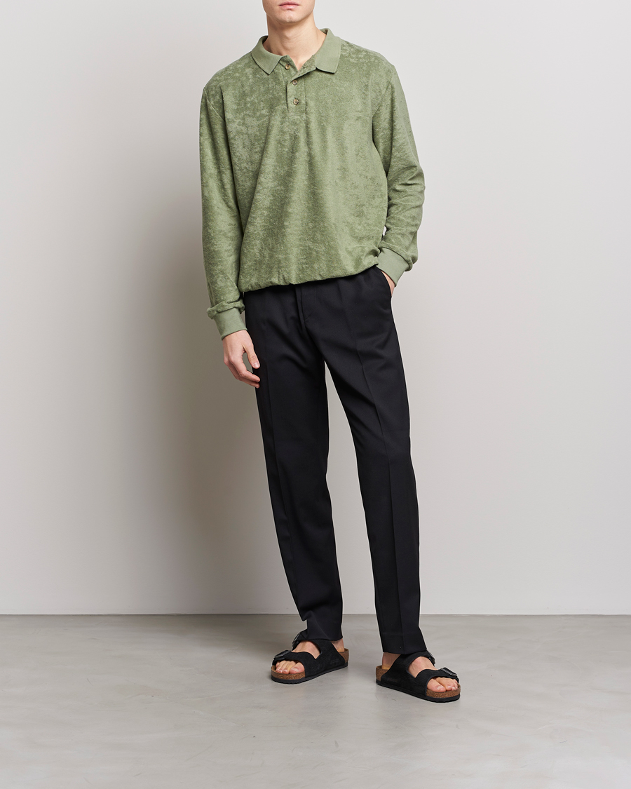 Herre | Trøjer | Howlin' | Long Sleeve Terry Polo Agave