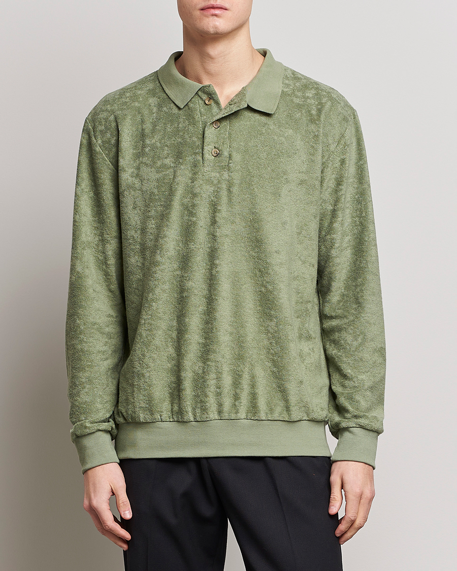 Herre | Trøjer | Howlin' | Long Sleeve Terry Polo Agave