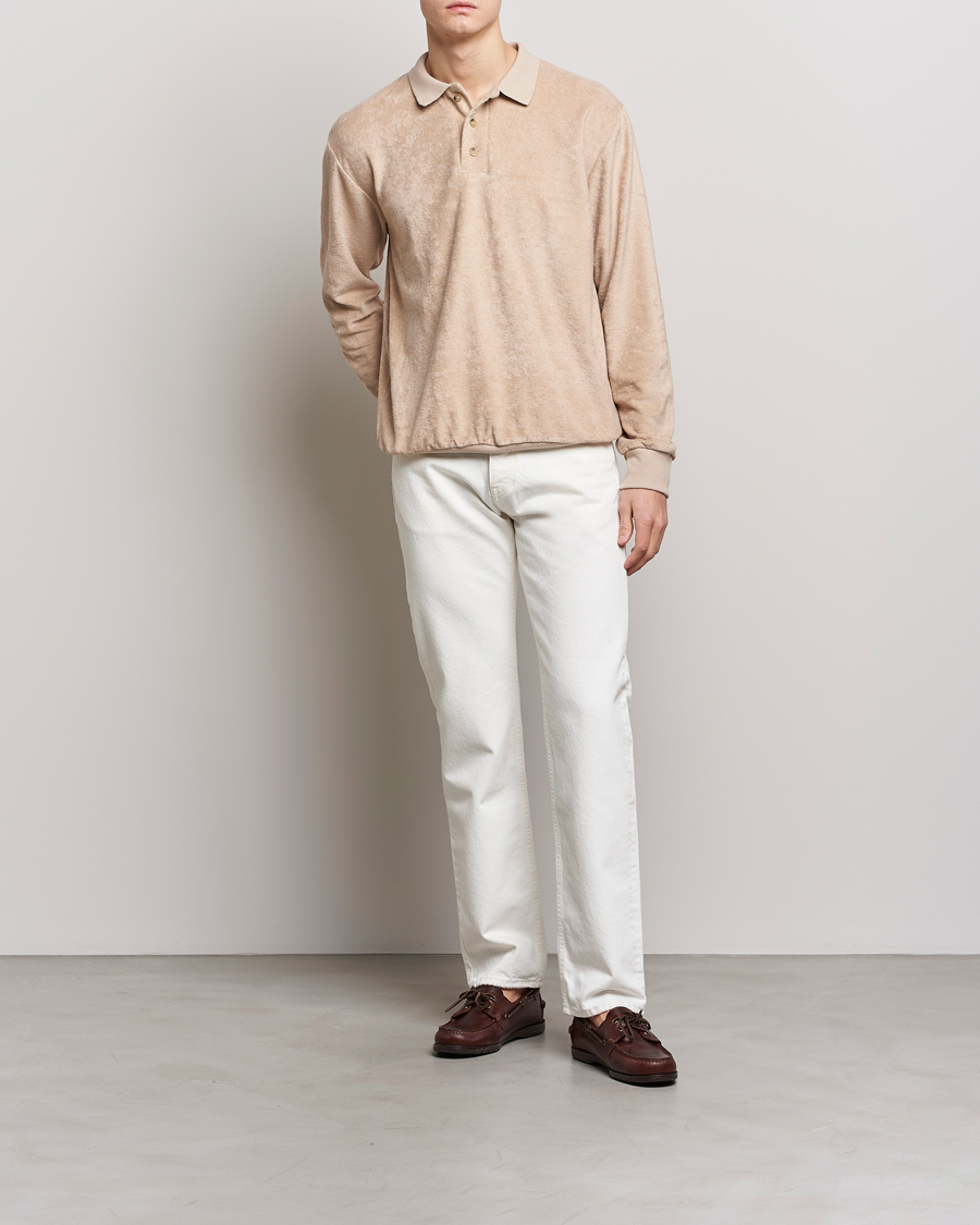 Herre | Trøjer | Howlin' | Long Sleeve Terry Polo Cashew
