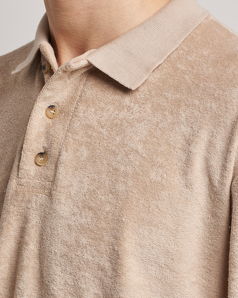 Herre | Trøjer | Howlin' | Long Sleeve Terry Polo Cashew