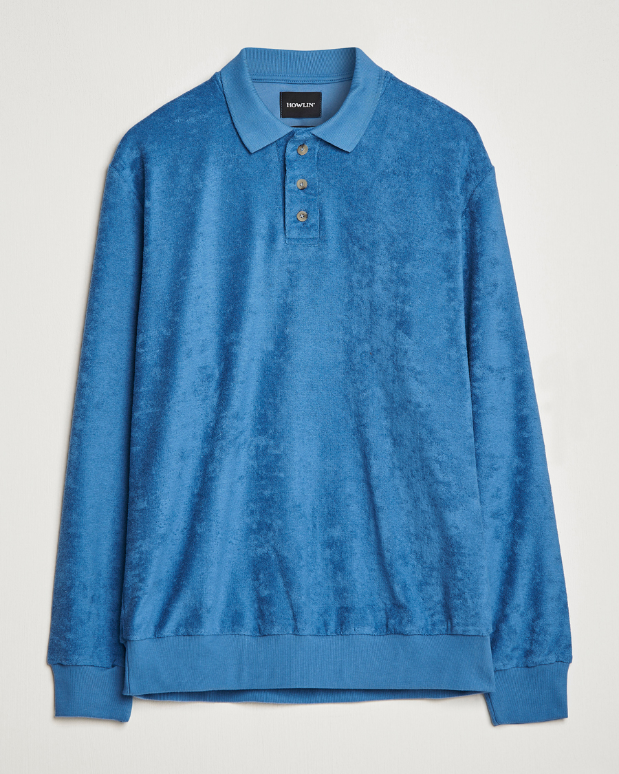Herre | Trøjer | Howlin' | Long Sleeve Terry Polo Summer Blue