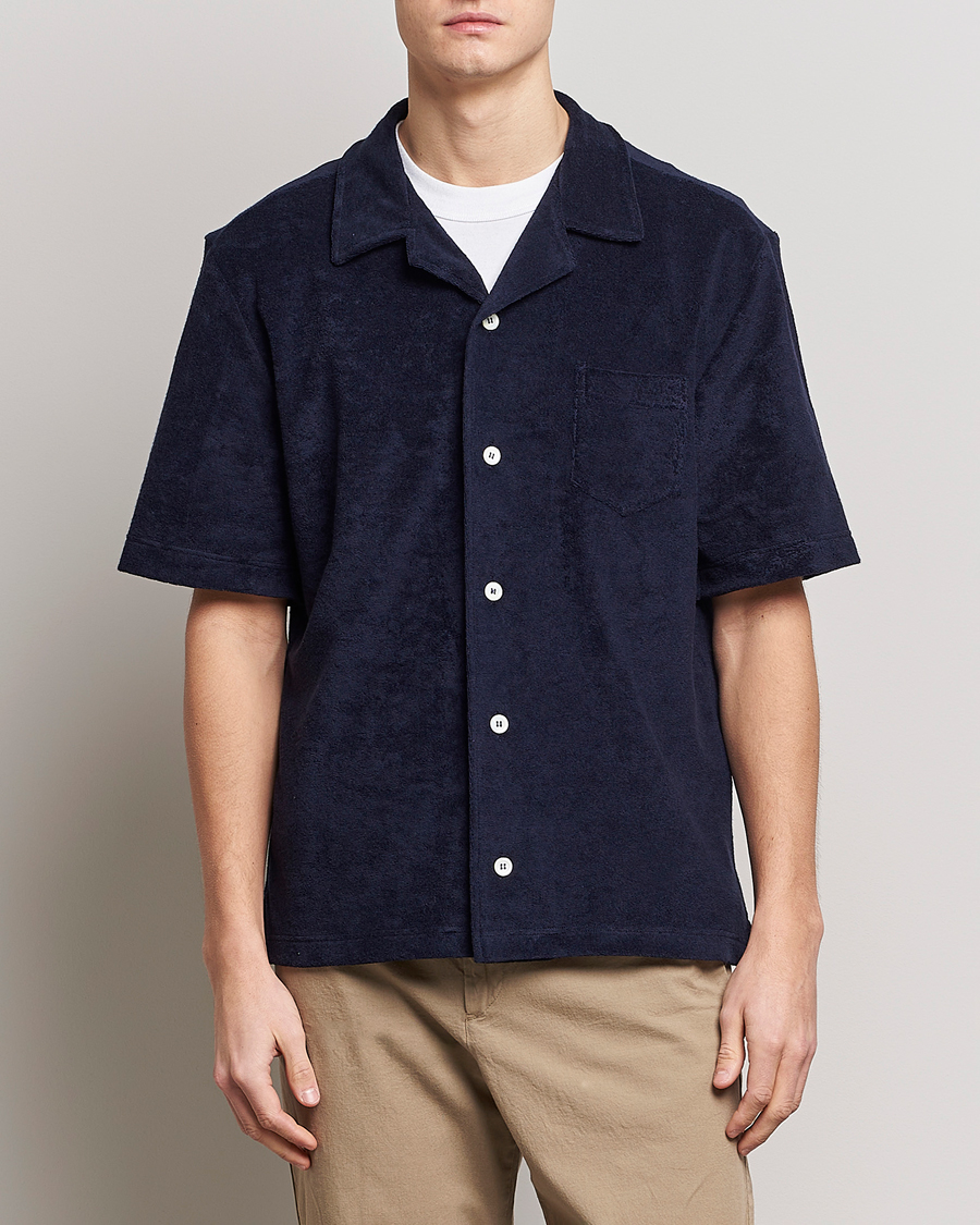 Herre | Terry | Howlin' | Short Sleeve Terry Shirt Navy