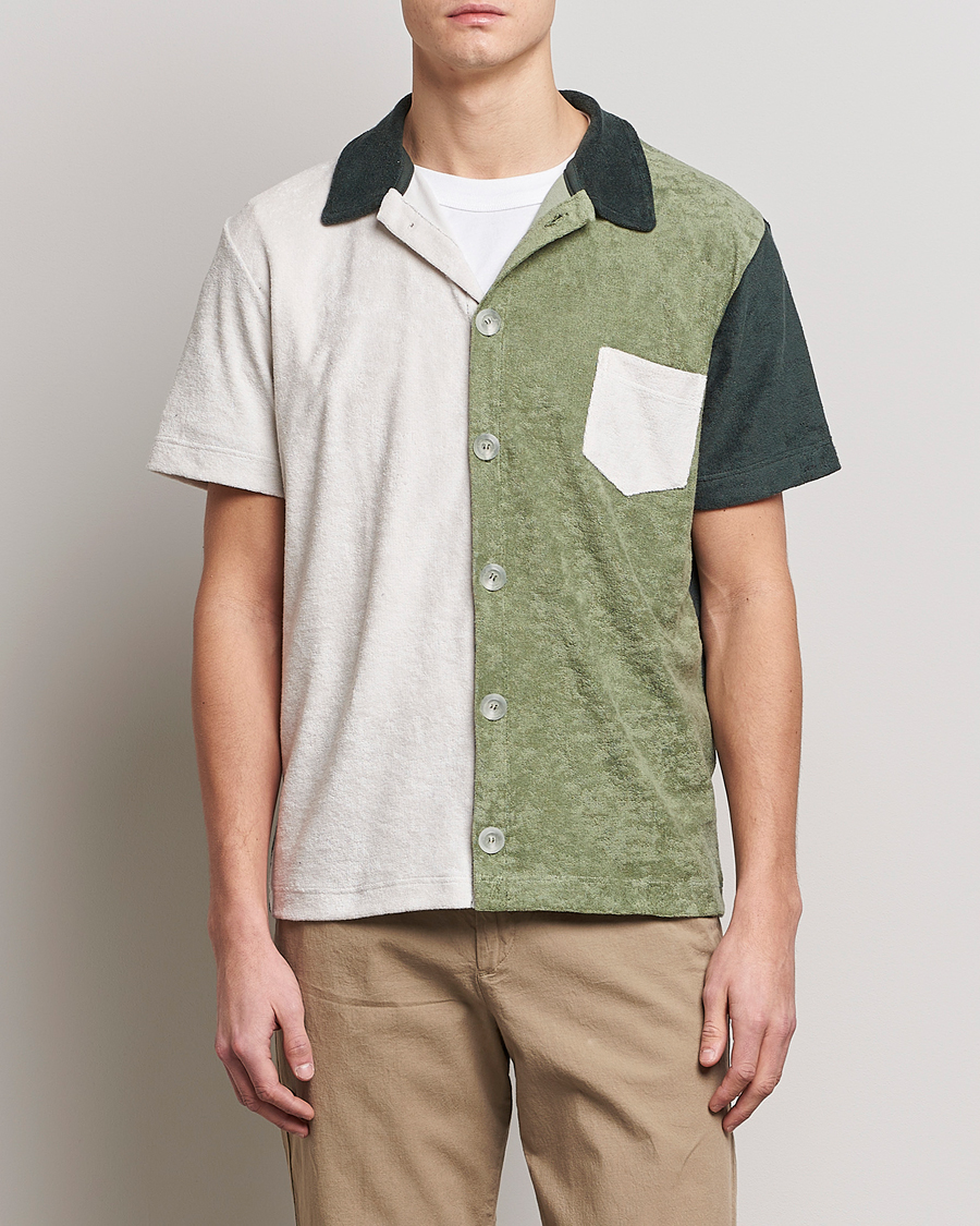 Herre | Skjorter | Howlin' | Short Sleeve Color Block Terry Shirt Agave