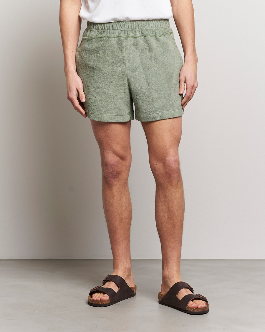 Herre | Shorts | Howlin' | Cotton Blend Terry Shorts Agave