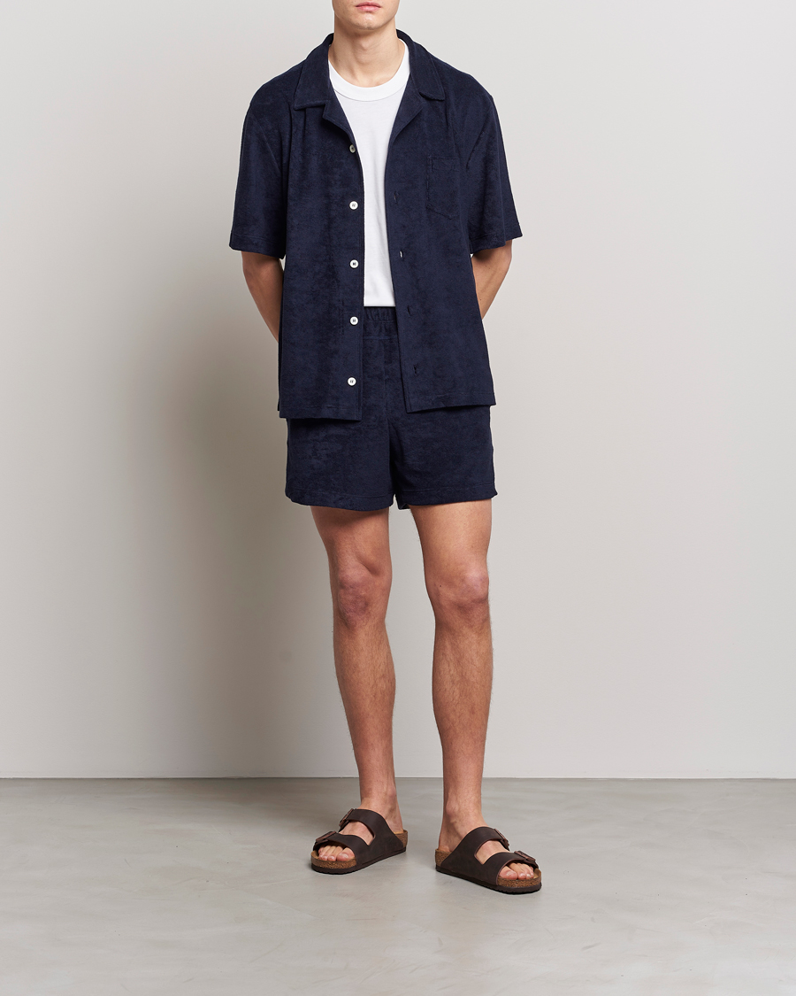Herre | Shorts | Howlin' | Cotton Blend Terry Shorts Navy
