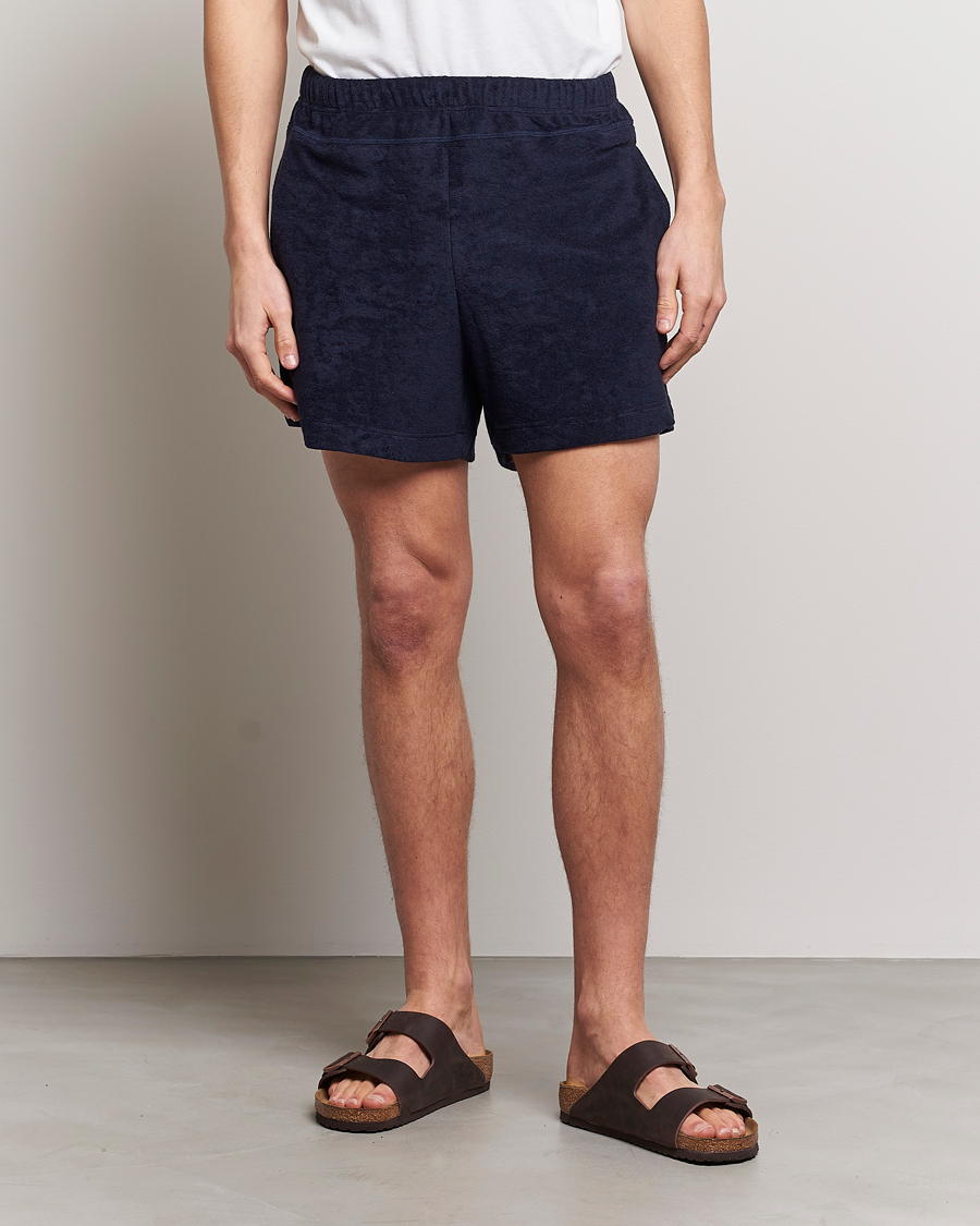 Herre | Shorts | Howlin' | Cotton Blend Terry Shorts Navy