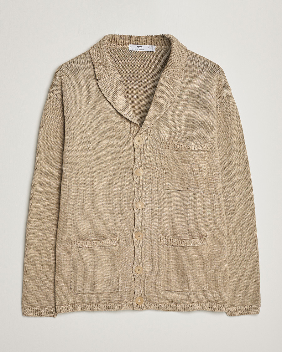 Herre | Trøjer | Inis Meáin | Washed Linen Pub Jacket Dark Natural