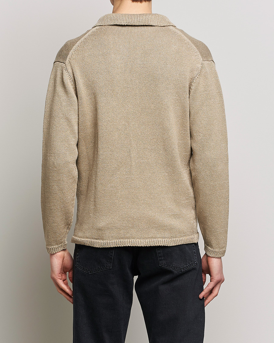 Herre | Trøjer | Inis Meáin | Washed Linen Pub Jacket Dark Natural