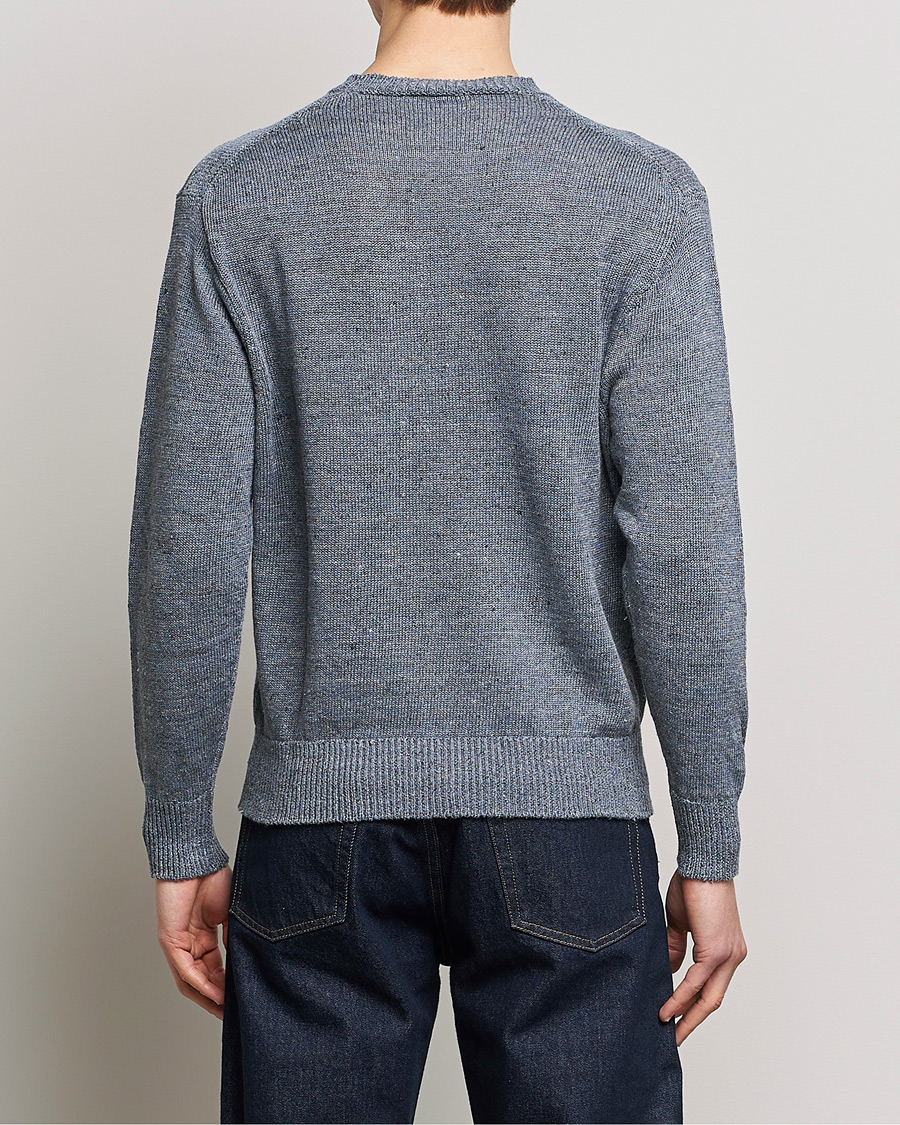 Herre | Trøjer | Inis Meáin | Donegal Washed Linen Crew Neck Stone