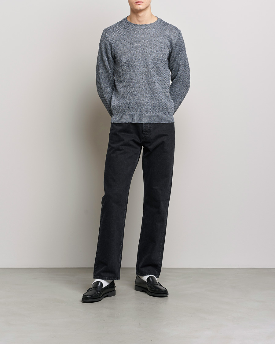 Herre | Trøjer | Inis Meáin | Fishnet Linen Sweater Stone