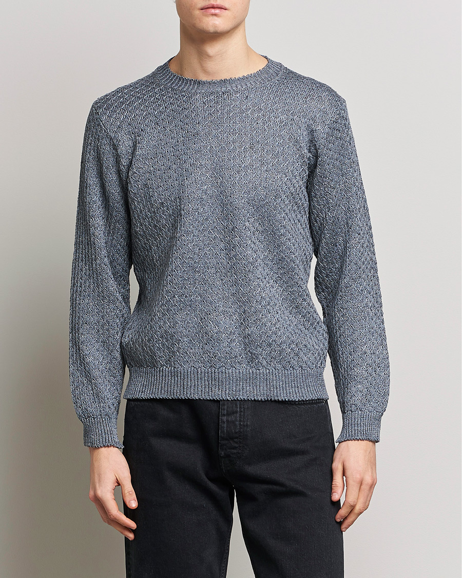 Herre | Trøjer | Inis Meáin | Fishnet Linen Sweater Stone