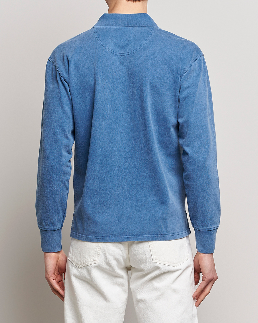 Herre | Trøjer | Drake's | Long Sleeve Jersey Polo Navy