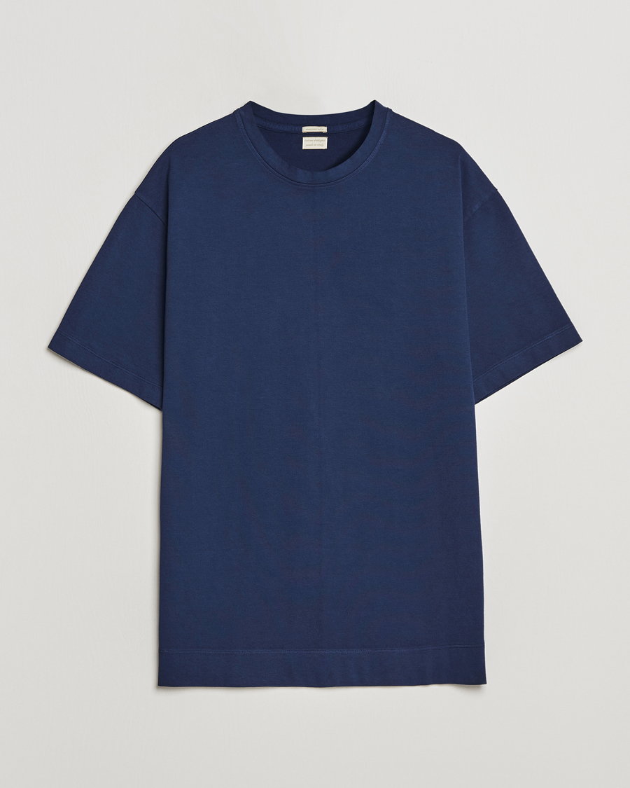 Herre | T-Shirts | Massimo Alba | Nevis Short Sleeve T-Shirt Navy