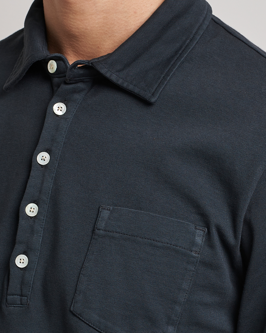 Herre | Trøjer | Massimo Alba | Ischia Long Sleeve Cotton Polo Washed Black