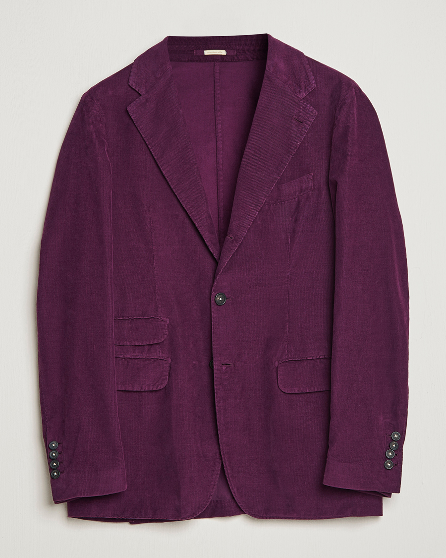 Herre | Blazere & jakker | Massimo Alba | Baby Corduroy Blazer Plum