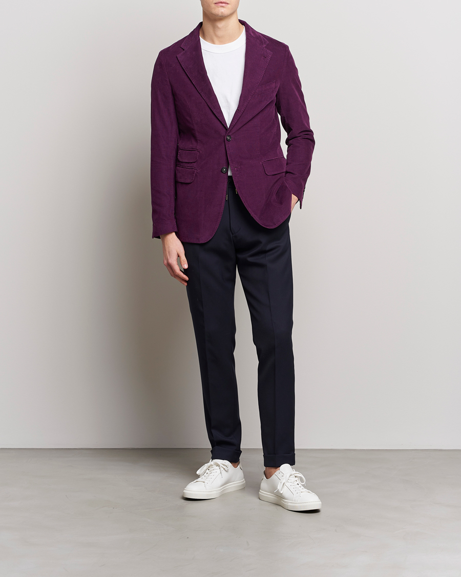 Herre | Blazere & jakker | Massimo Alba | Baby Corduroy Blazer Plum