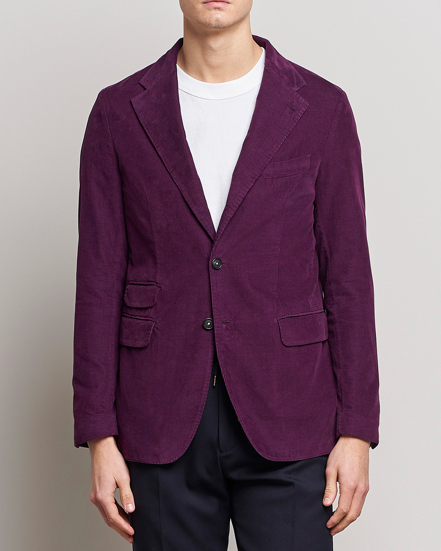 Herre | Blazere & jakker | Massimo Alba | Baby Corduroy Blazer Plum