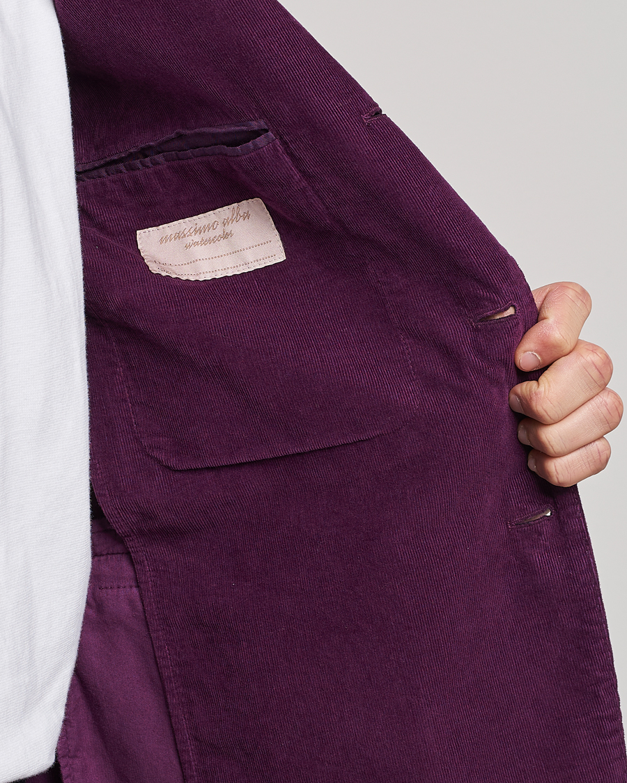 Herre | Blazere & jakker | Massimo Alba | Baby Corduroy Blazer Plum