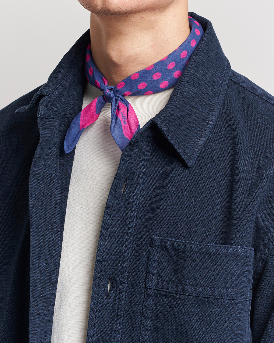 Herre | Massimo Alba Cotton Voile Bandana Blue Massaua | Massimo Alba | Cotton Voile Bandana Blue Massaua