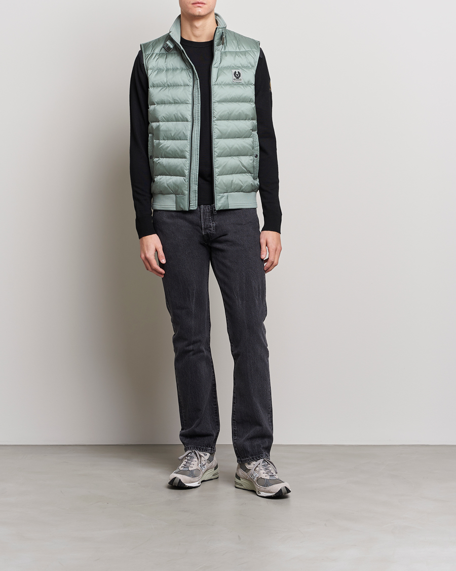 Herre | Veste | Belstaff | Circuit Padded Gilet Steel Green