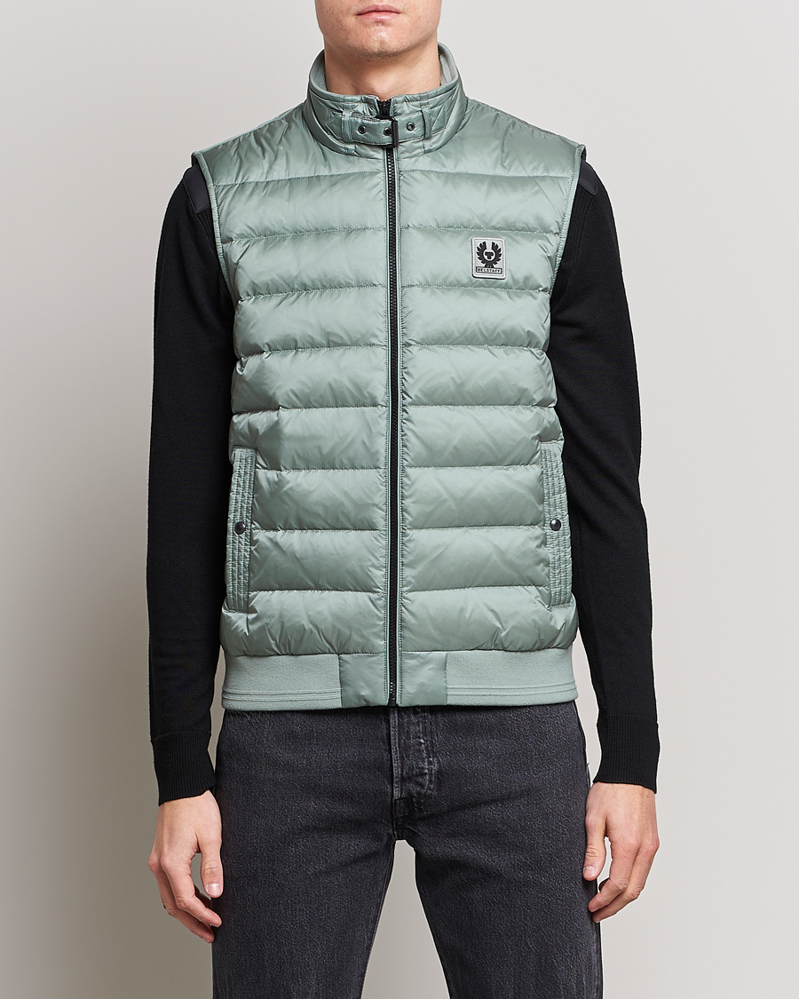 Herre | Veste | Belstaff | Circuit Padded Gilet Steel Green