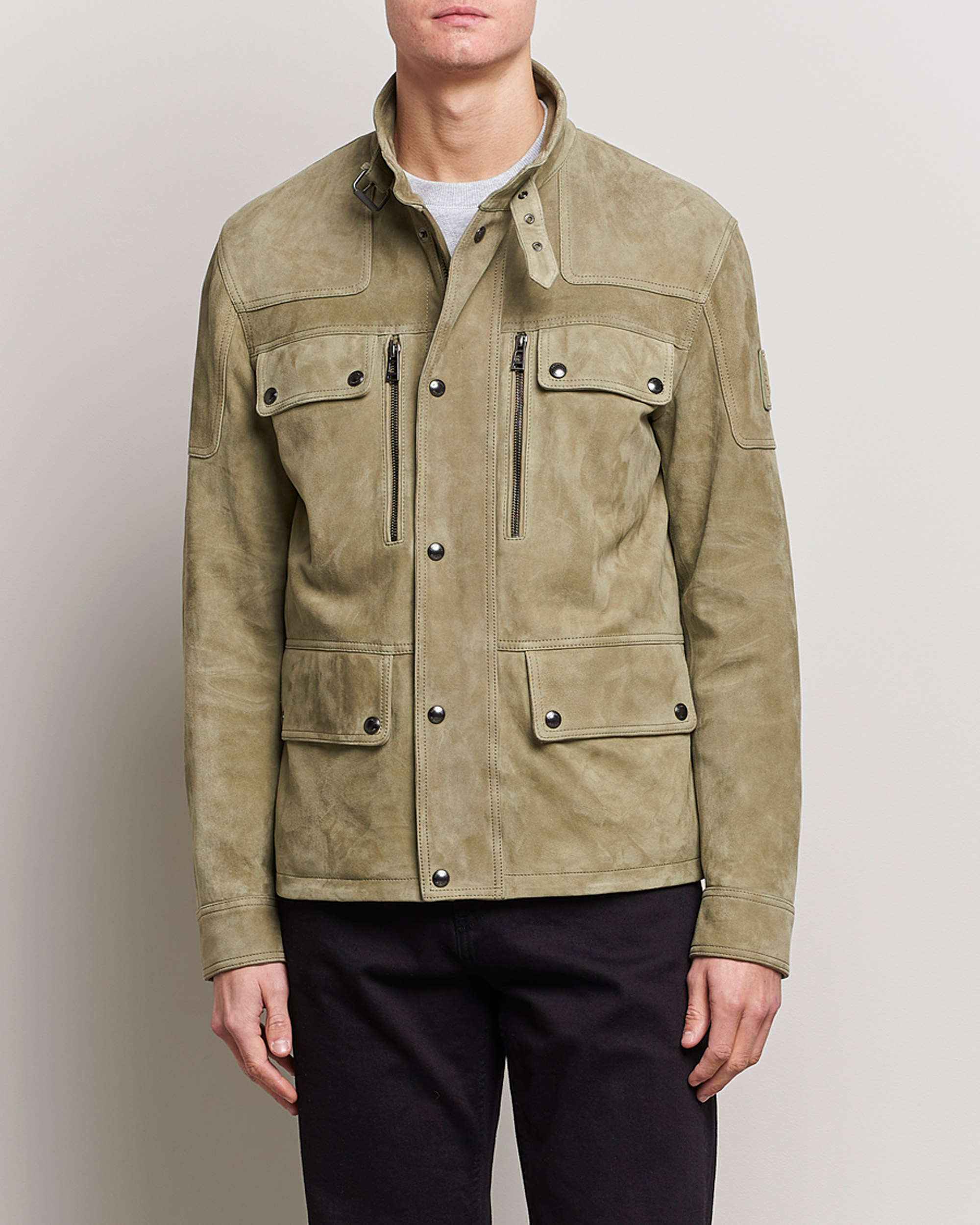 Herre | Jakker | Belstaff | Dene Suede Field Jacket Aloe