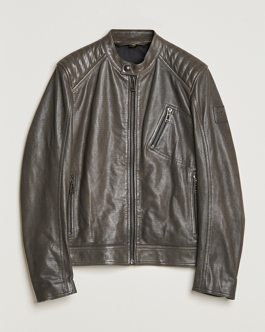 Herre | Jakker | Belstaff | V Racer Air Leather Jacket Dark Grey