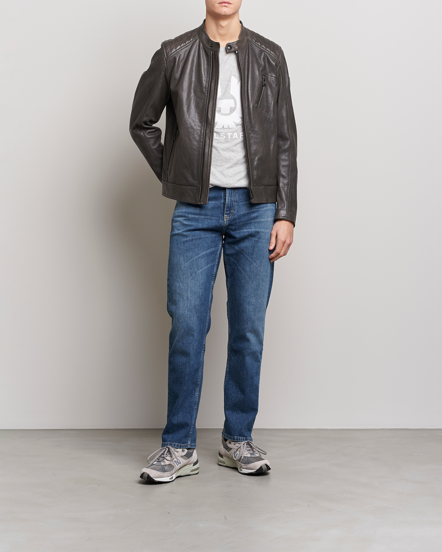 Herre | Jakker | Belstaff | V Racer Air Leather Jacket Dark Grey
