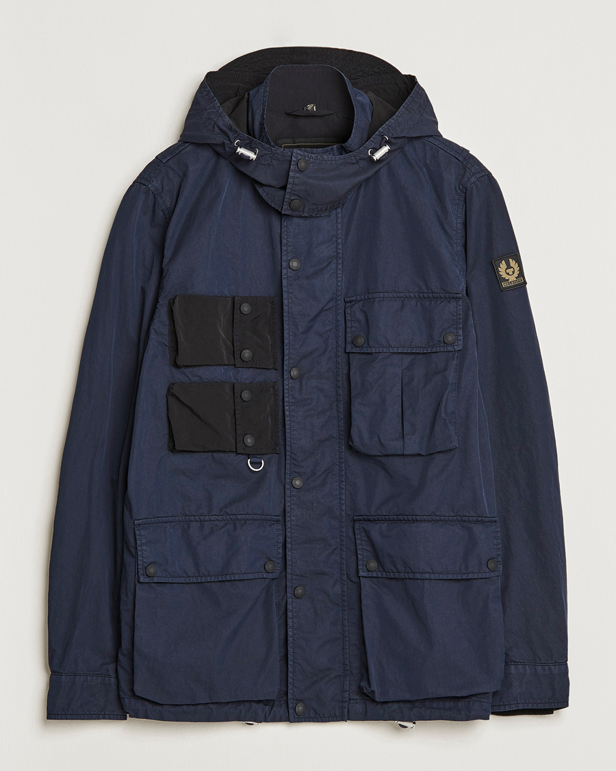 Herre | Jakker | Belstaff | Deploy Cotton/Nylon Field Jacket Dark Ink/Black