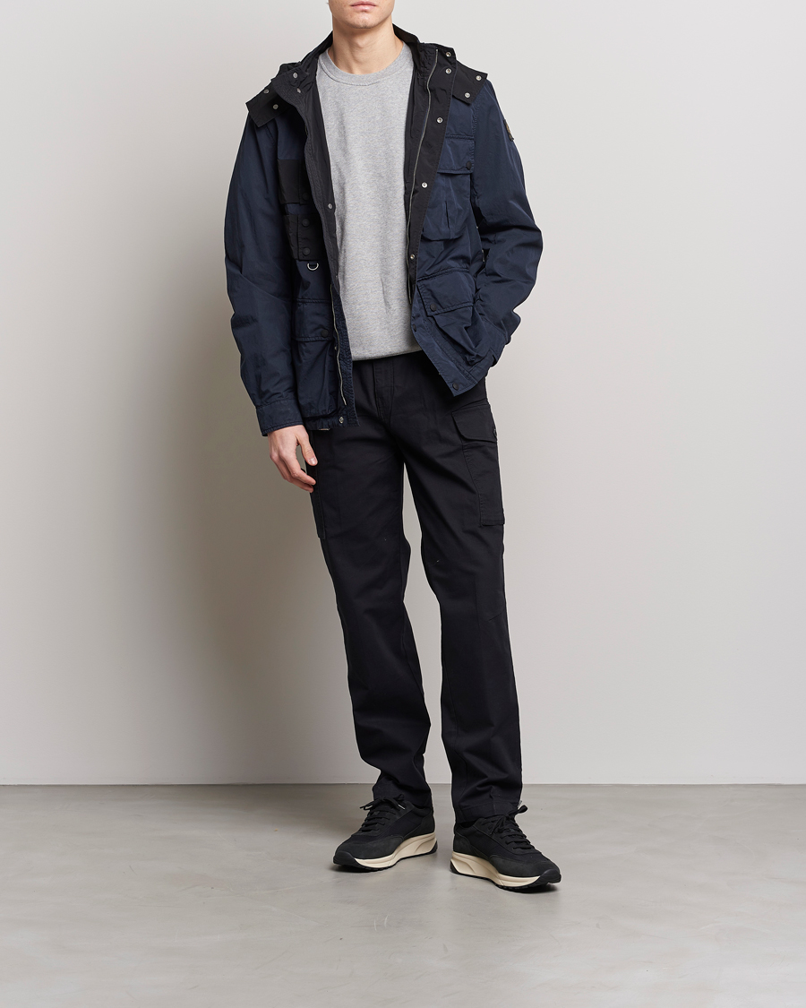 Herre | Jakker | Belstaff | Deploy Cotton/Nylon Field Jacket Dark Ink/Black