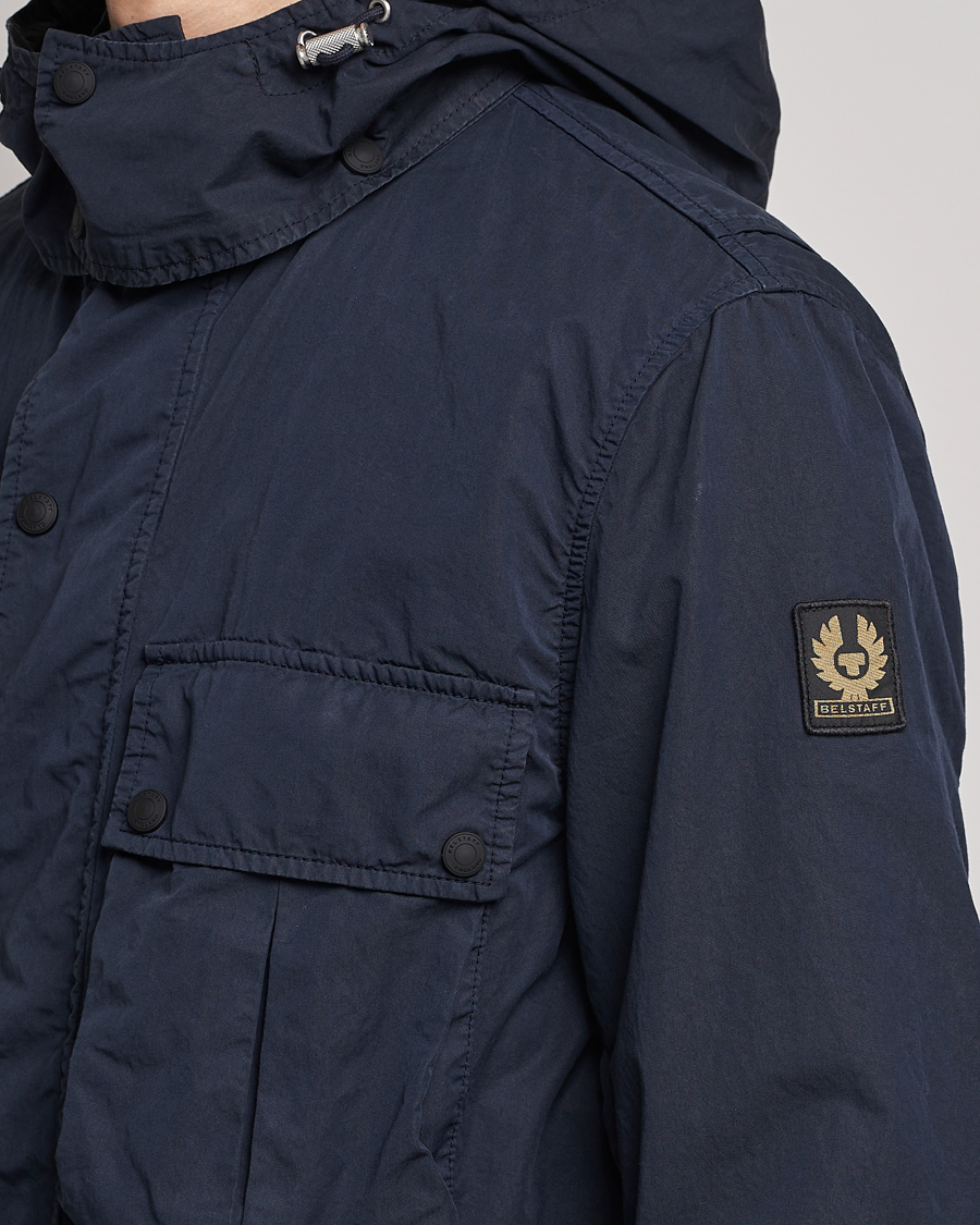 Herre | Jakker | Belstaff | Deploy Cotton/Nylon Field Jacket Dark Ink/Black