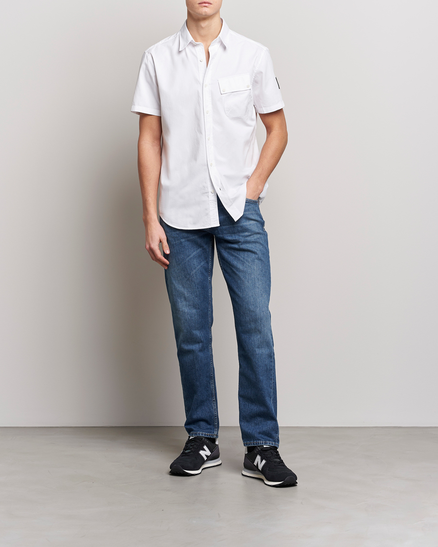 Herre | Skjorter | Belstaff | Short Sleeve Pitch Shirt White