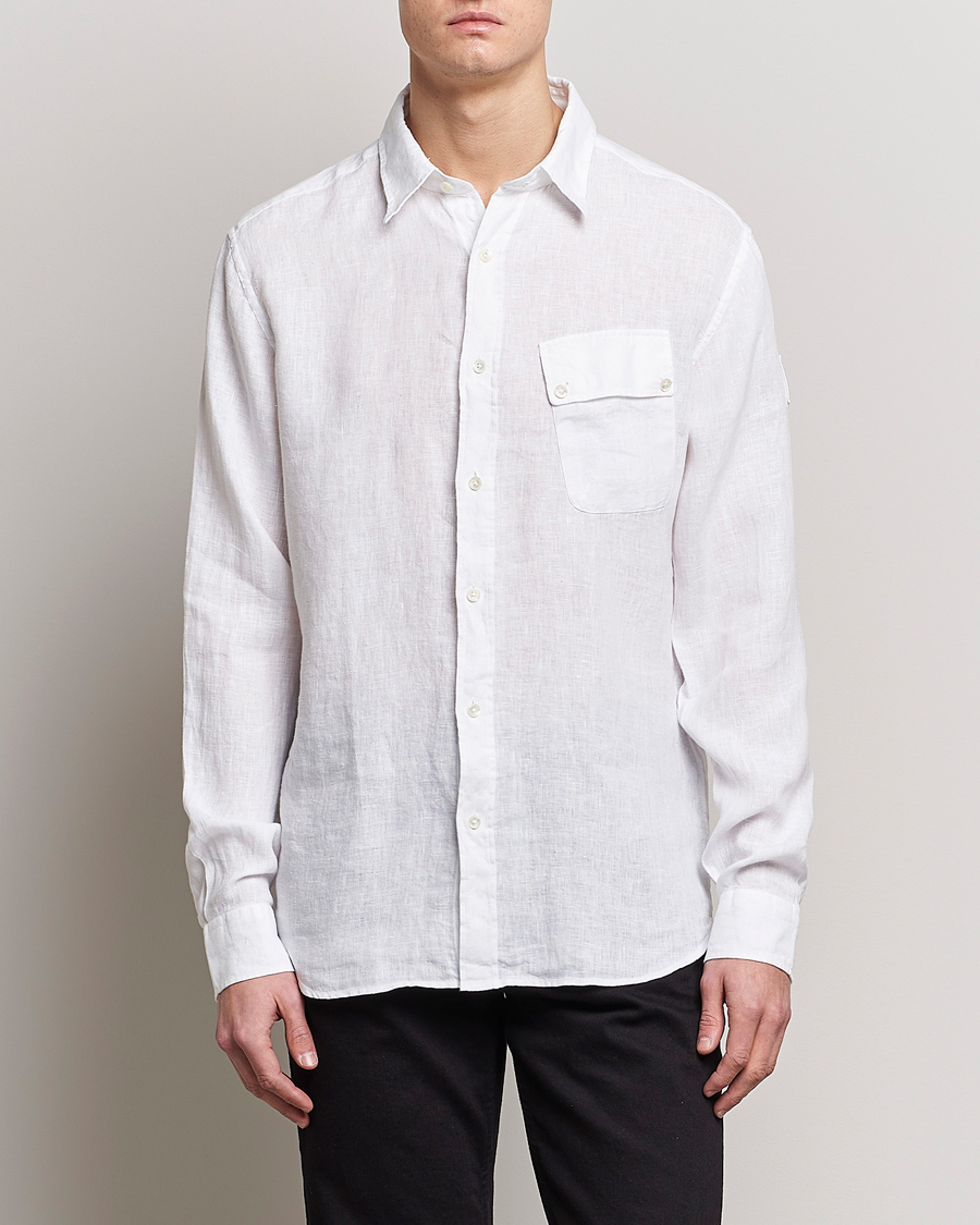 Herre | Skjorter | Belstaff | Pitch Linen Pocket Shirt White