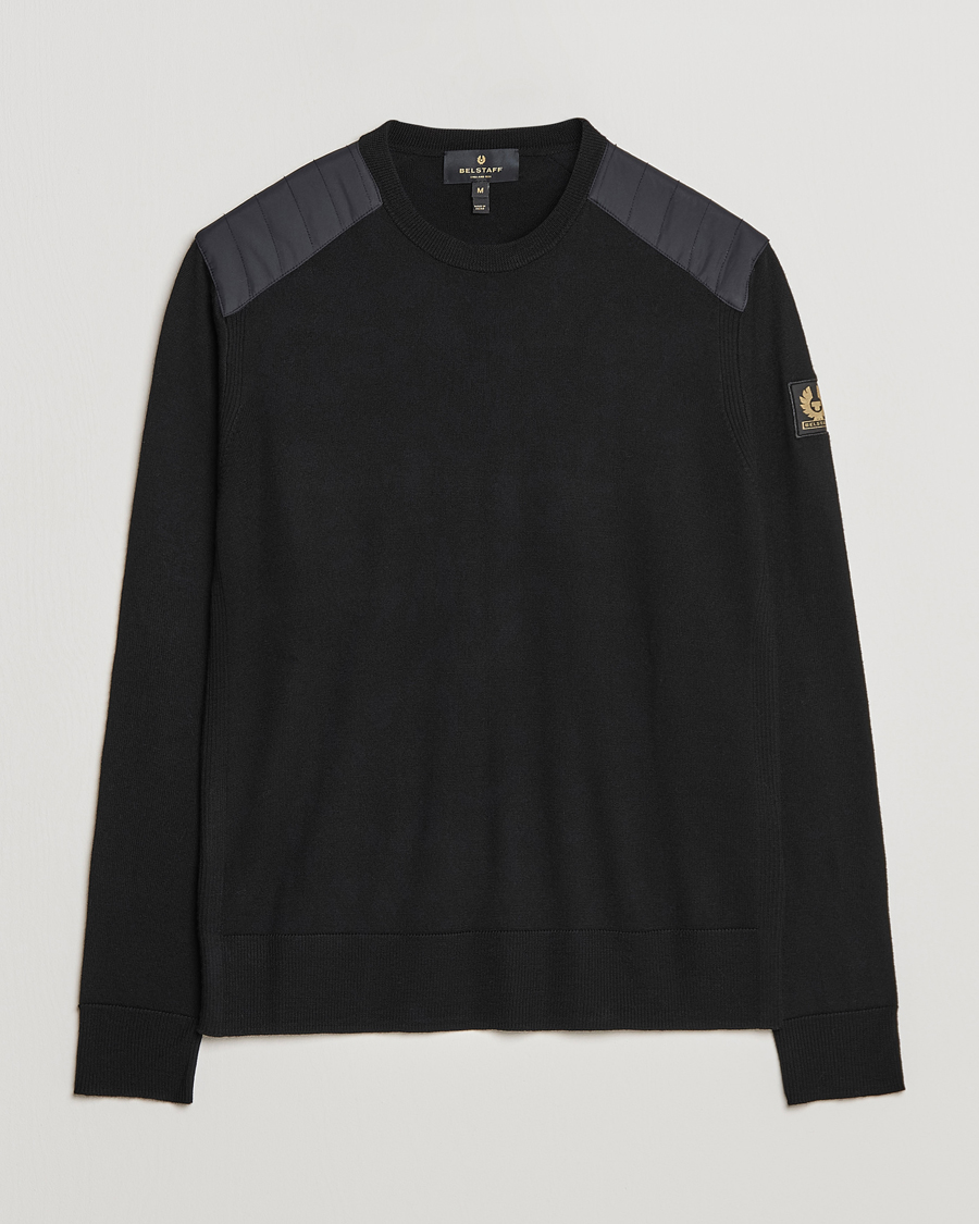 Herre | Trøjer | Belstaff | Kerrigan Crew Neck Merino Sweatshirt Black