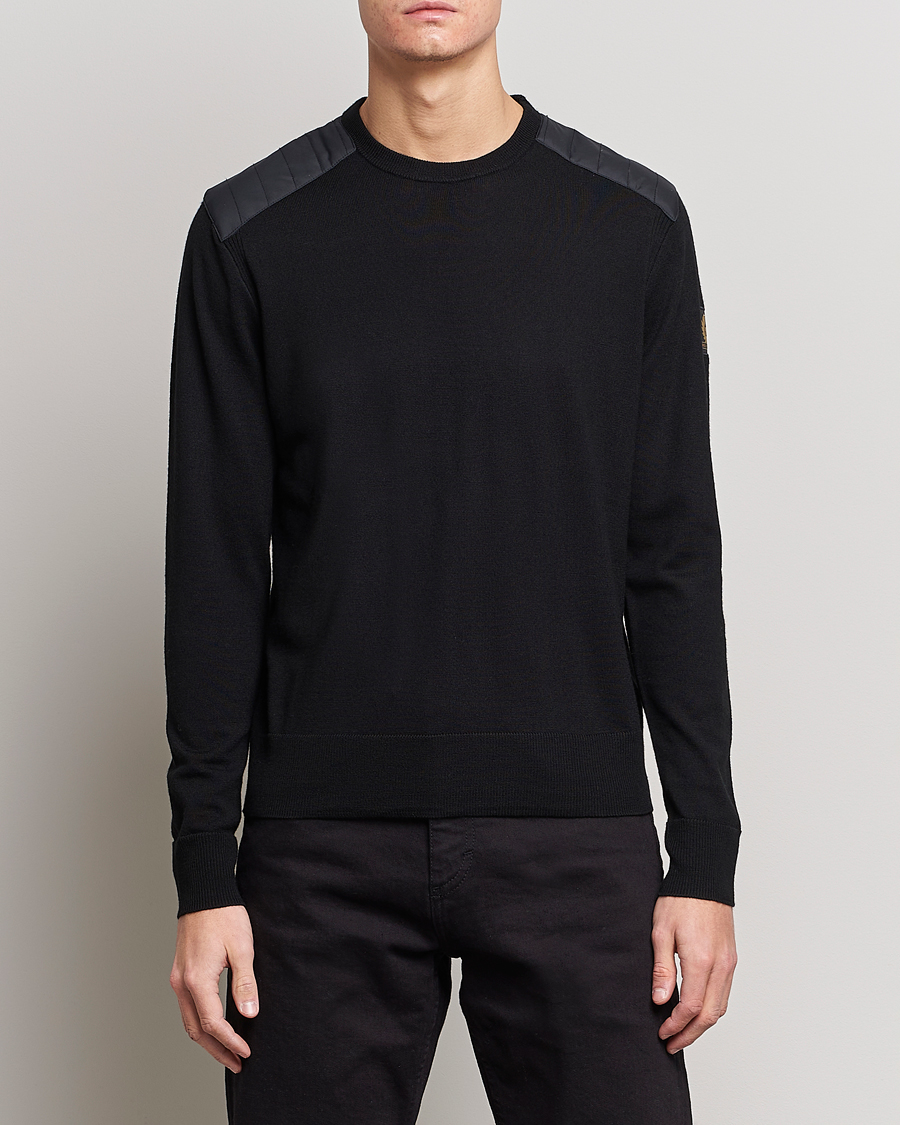 Herre |  | Belstaff | Kerrigan Crew Neck Merino Sweatshirt Black