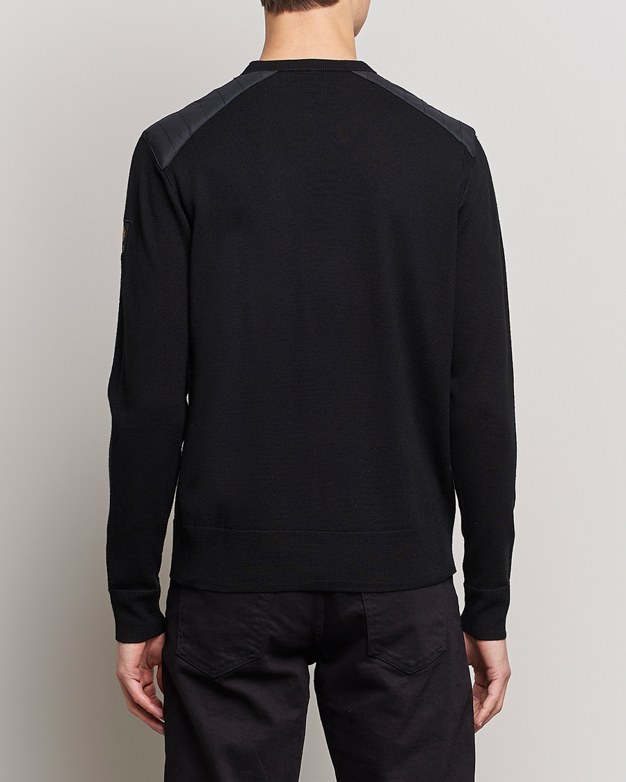 Herre | Trøjer | Belstaff | Kerrigan Crew Neck Merino Sweatshirt Black