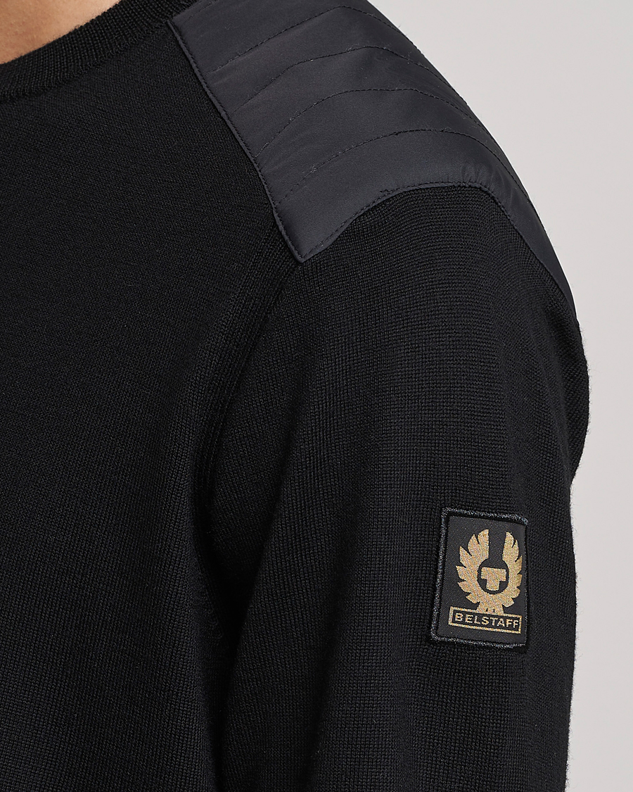 Herre | Trøjer | Belstaff | Kerrigan Crew Neck Merino Sweatshirt Black