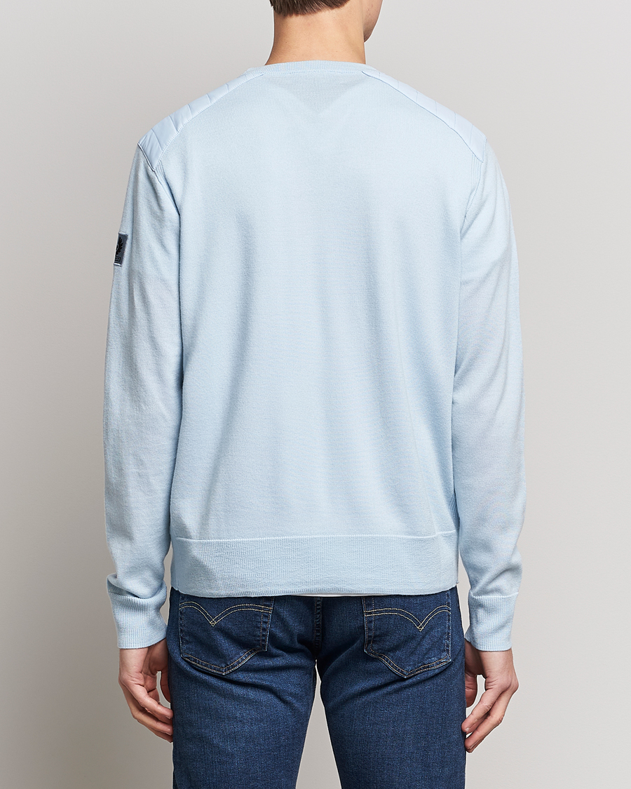 Herre | Trøjer | Belstaff | Kerrigan Crew Neck Merino Sweatshirt Sky Blue