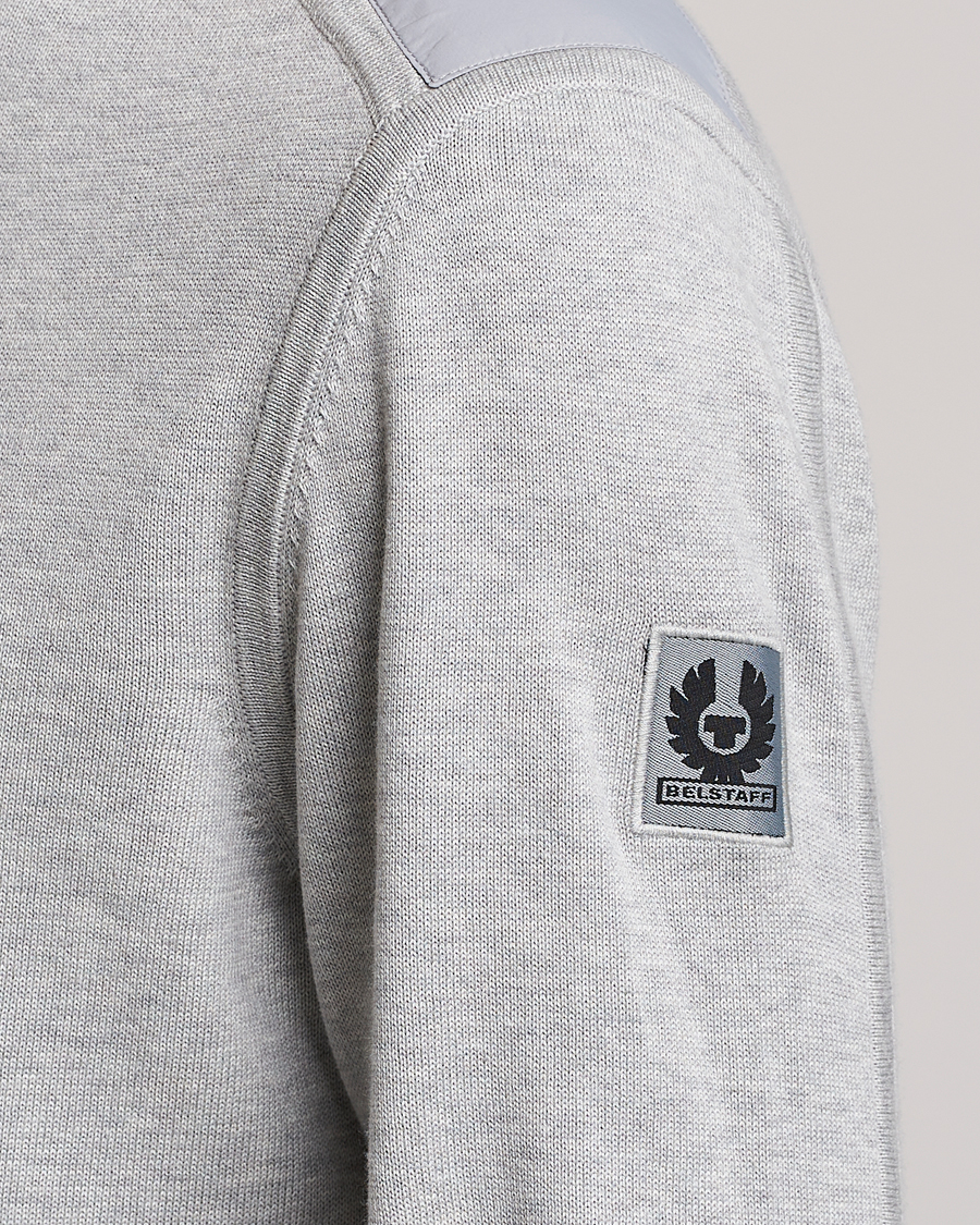 Herre | Trøjer | Belstaff | Curve Cotton Crew Neck Old Silver Heather