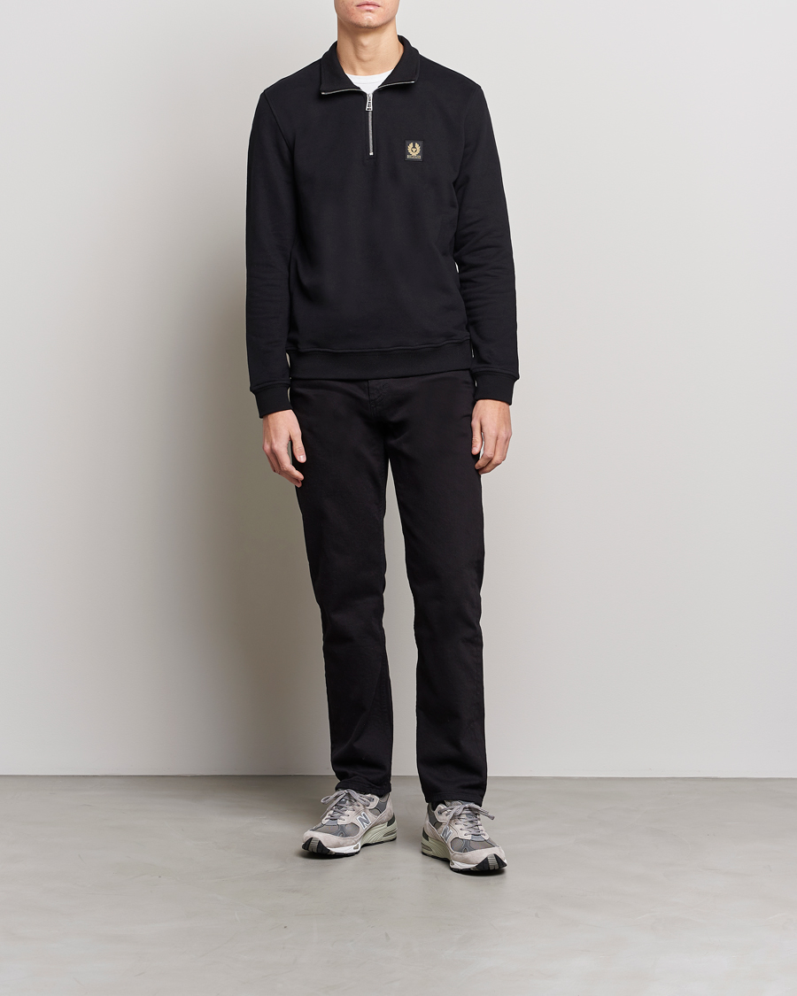 Herre | Trøjer | Belstaff | Signature Half Zip Sweatshirt Black