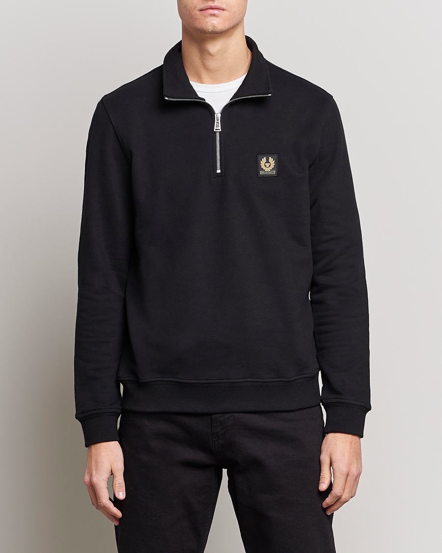 Herre | Best of British | Belstaff | Signature Half Zip Sweatshirt Black